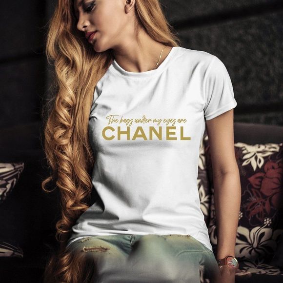 The bags under my eyes are chanel Graphic T-shirt - Picture 2 of 7